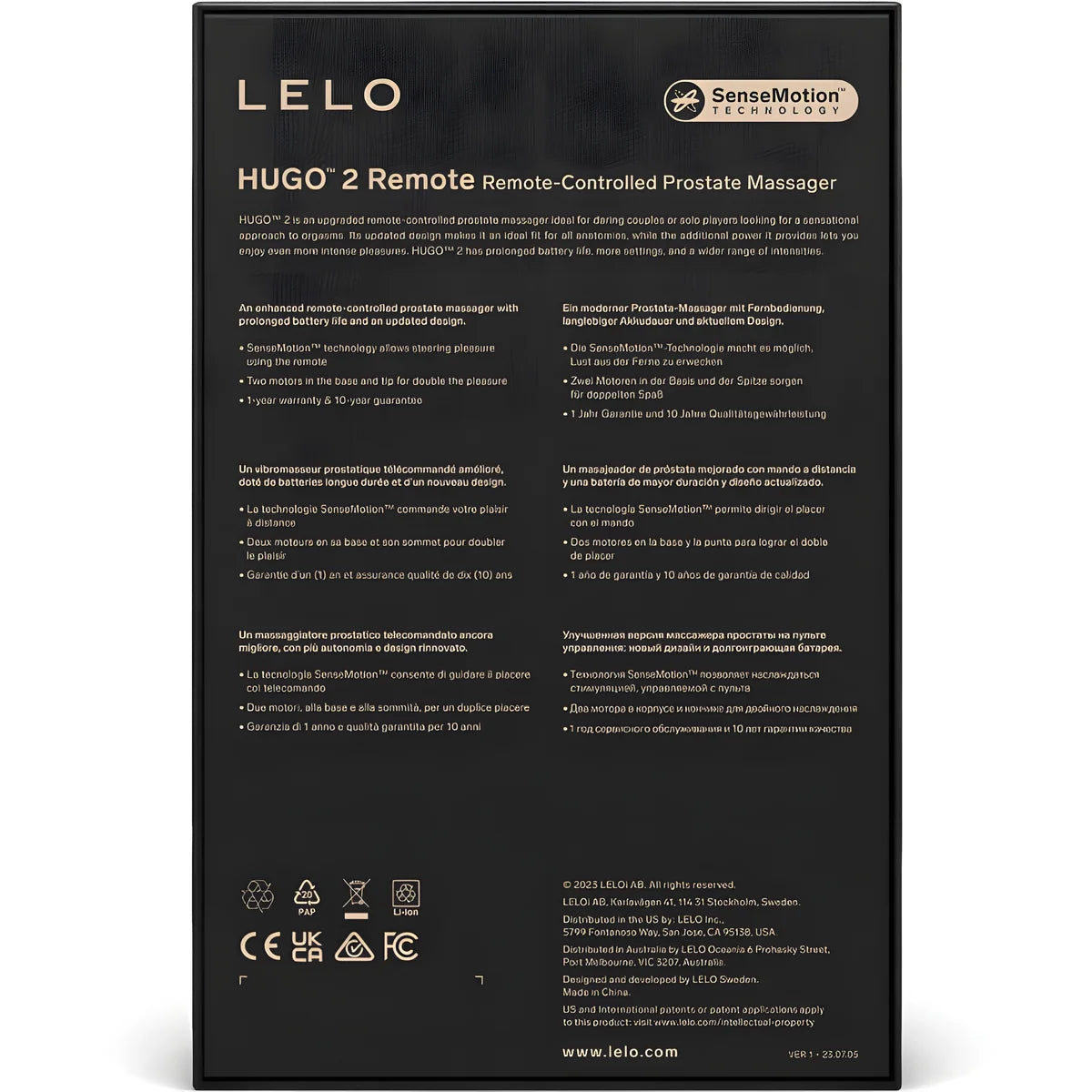 lelo masseur de prostate telecommande hugo 2 vert vert