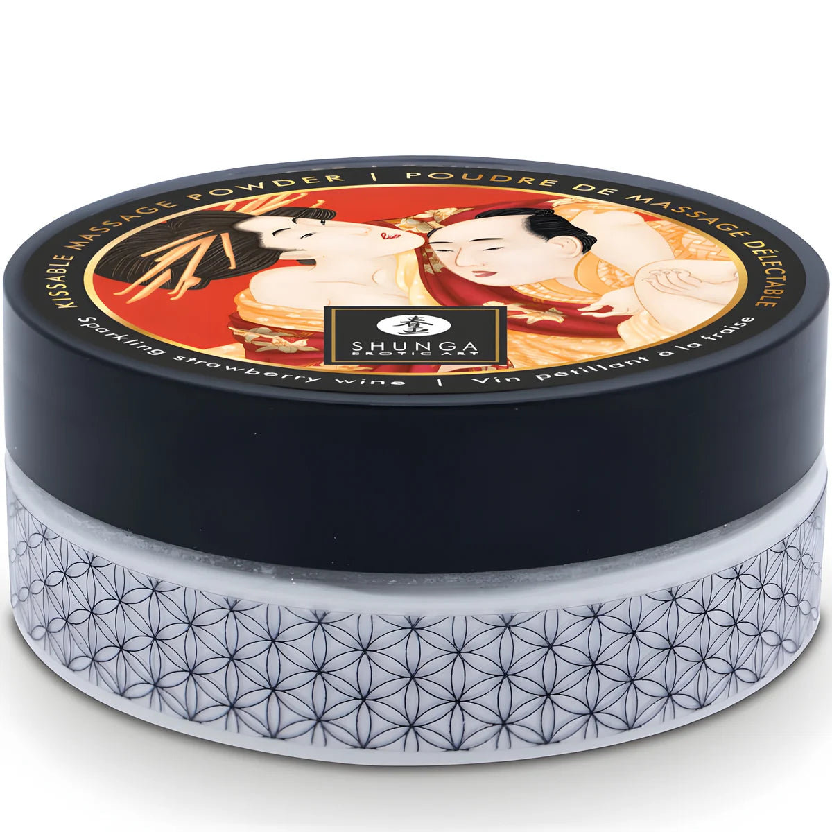 shunga kit de poudre de massage comestible a la fraise
