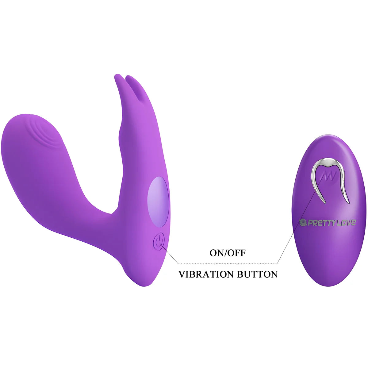 Télécommande à vibration et pulsation idabelle
