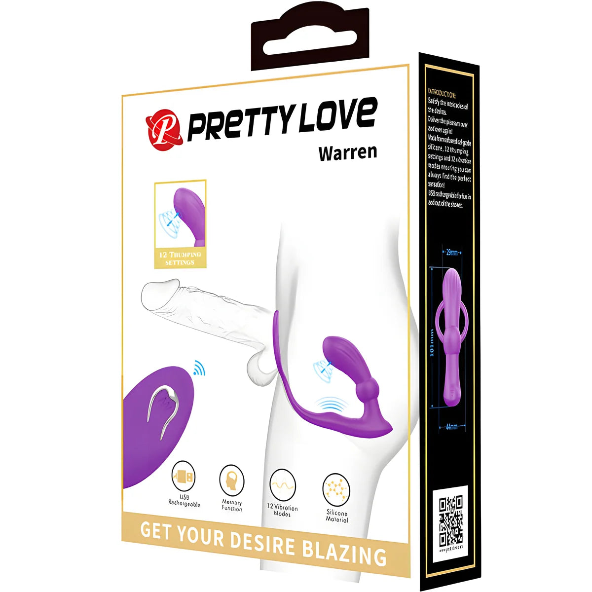 pretty love anneau anal et vibrateur warren violet
