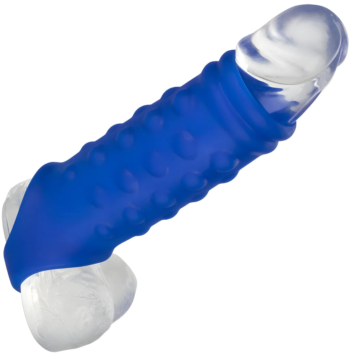 calexotics admiral couvercle de penis en perles silicone liquide bleu