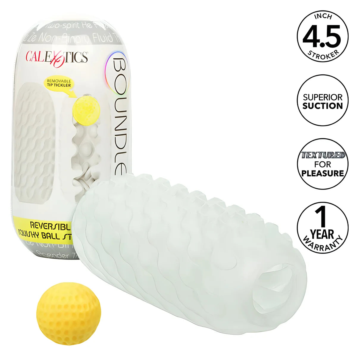 calexotics boundless squishy reversible ball stroke gris