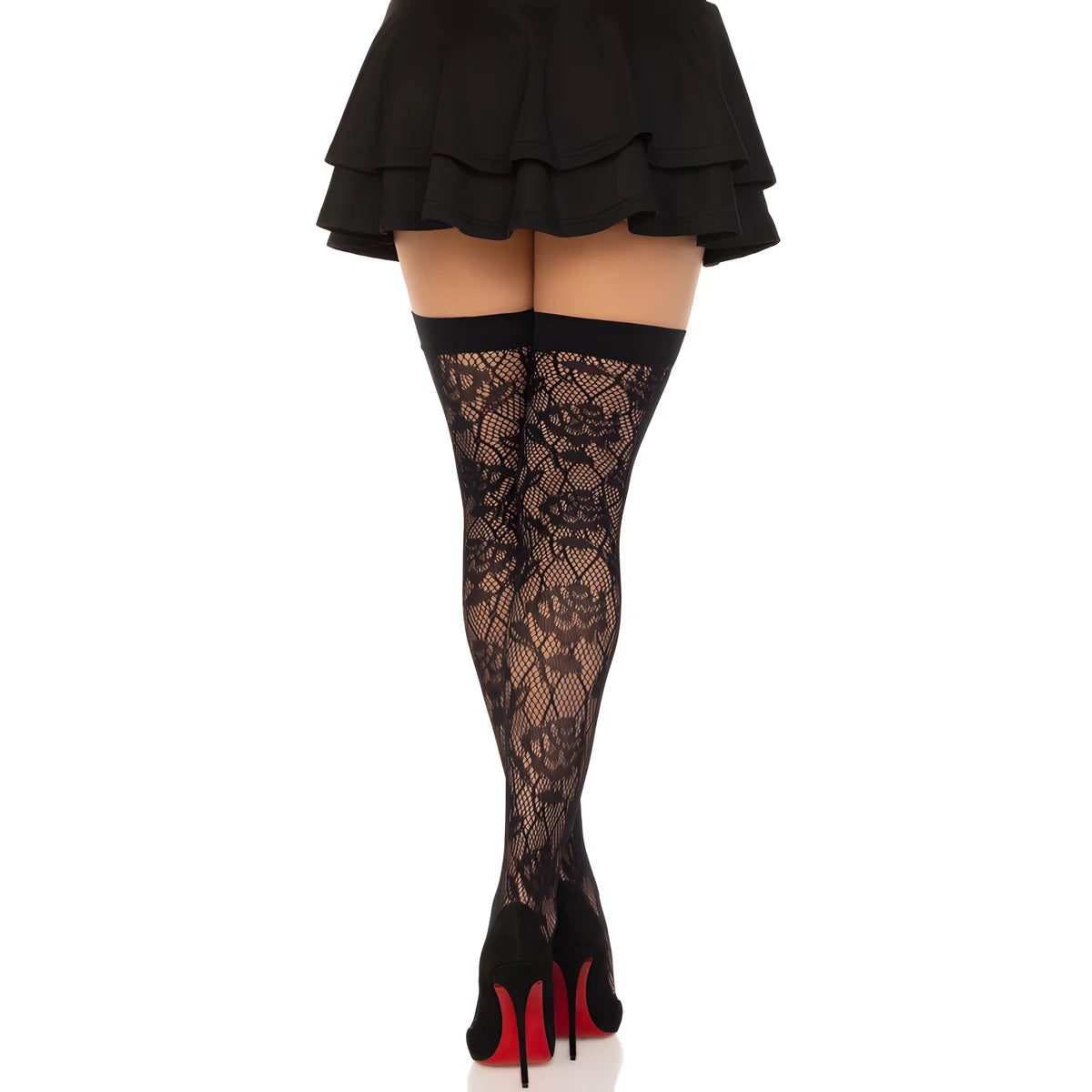 leg avenue stocks net de roses sauvages noir