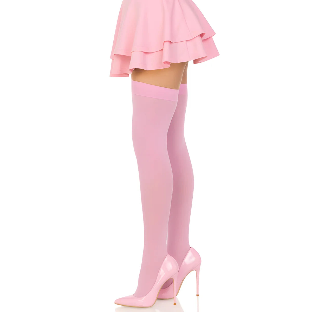 leg avenue cuisses hautes en nylon rose