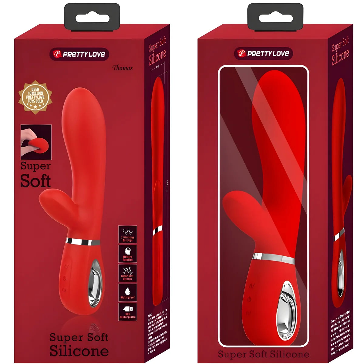 pretty love vibrateur multifonction g spot thomas rouge