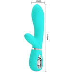 PRETTY LOVE - VIBRATEUR MULTIFONCTION G-SPOT THOMAS VERT AQUA - Vignette | Adopt1toy
