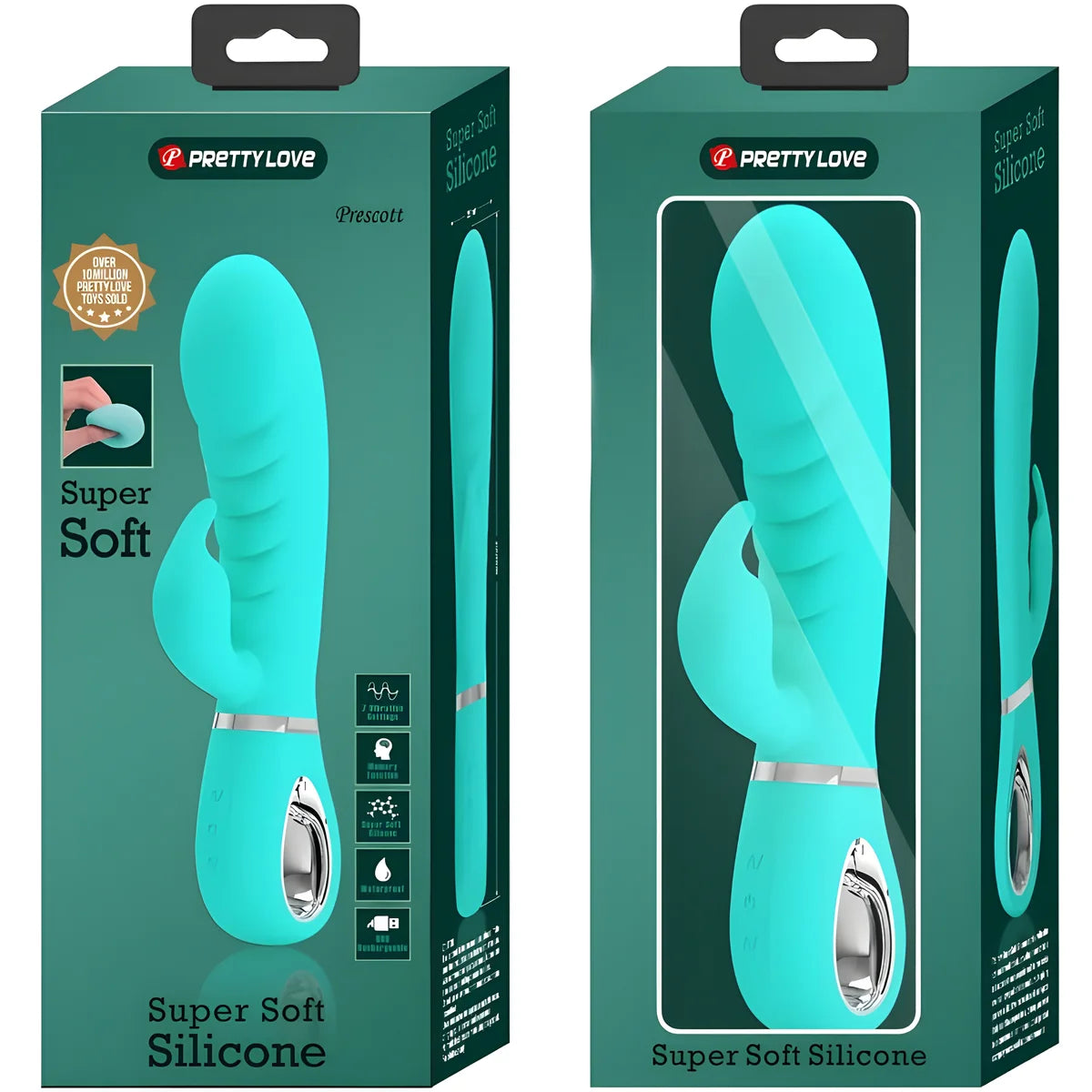 pretty love vibrateur multifonction g spot prescott vert aqua