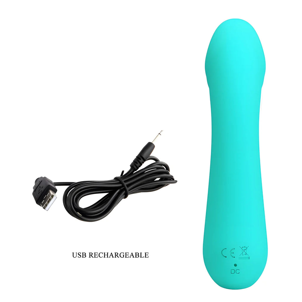 pretty love vibrateur rechargeable cetus vert aqua