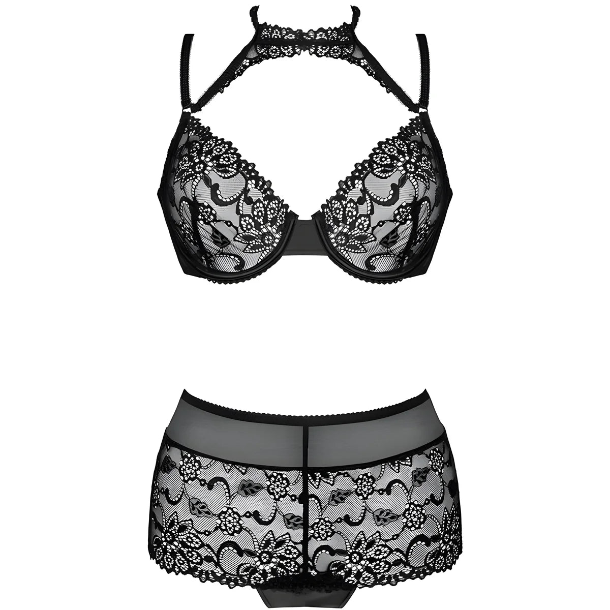 livco corsetti fashion linera for the senses collection soutien gorge culotte noir