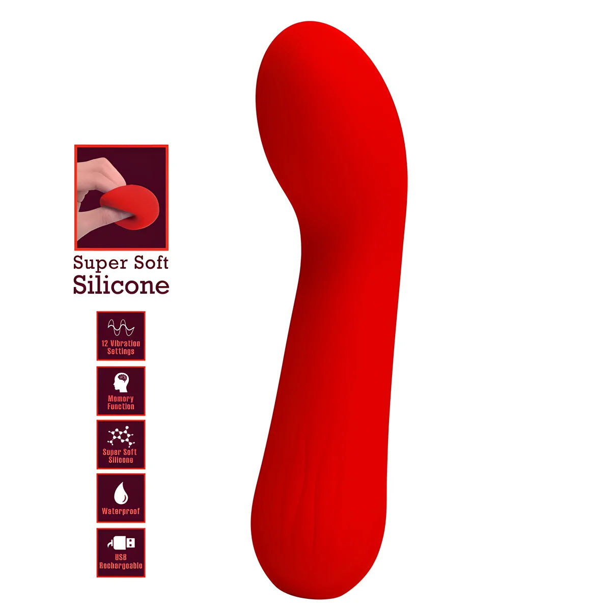 pretty love vibrateur rechargeable faun rouge