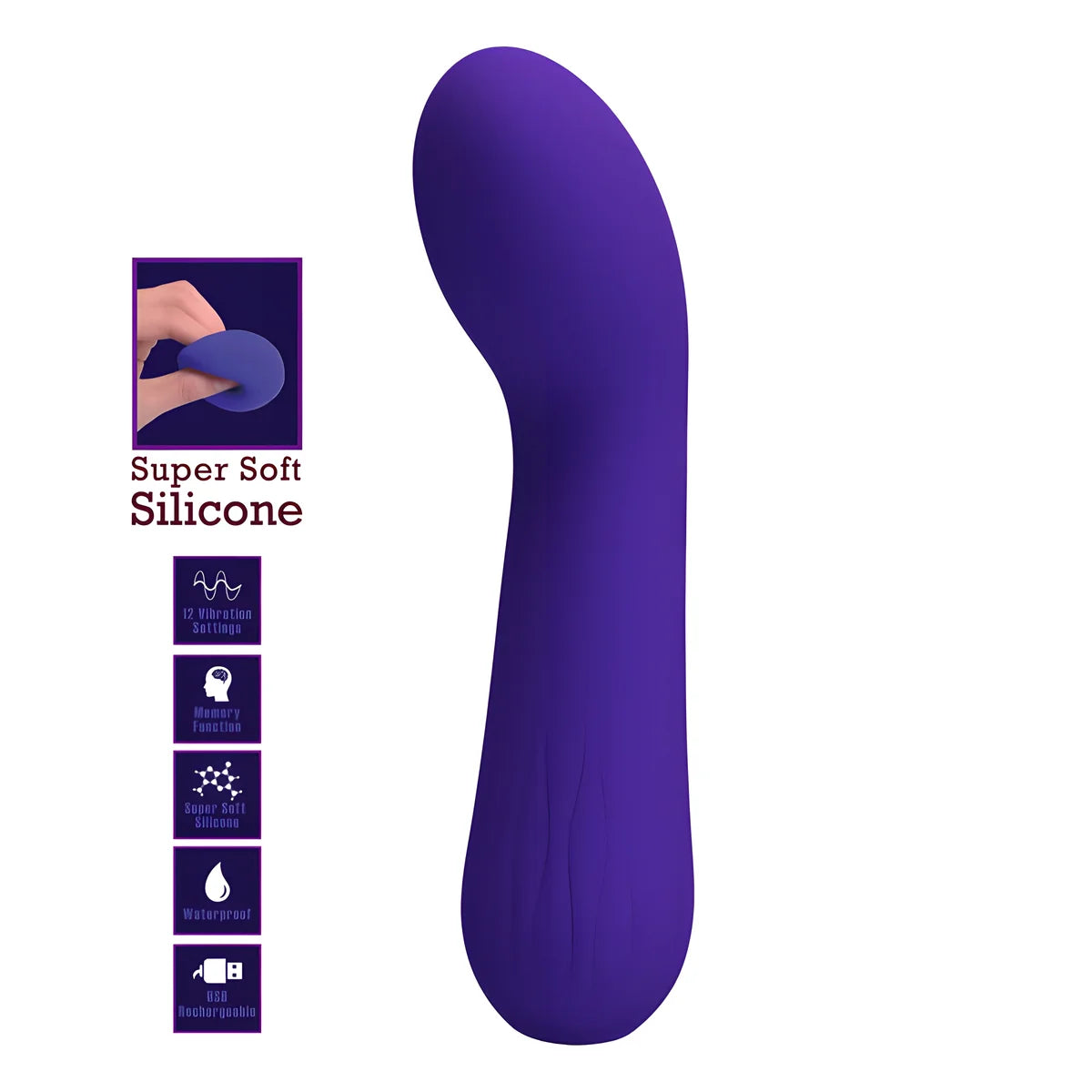 pretty love vibrateur rechargeable faun violet