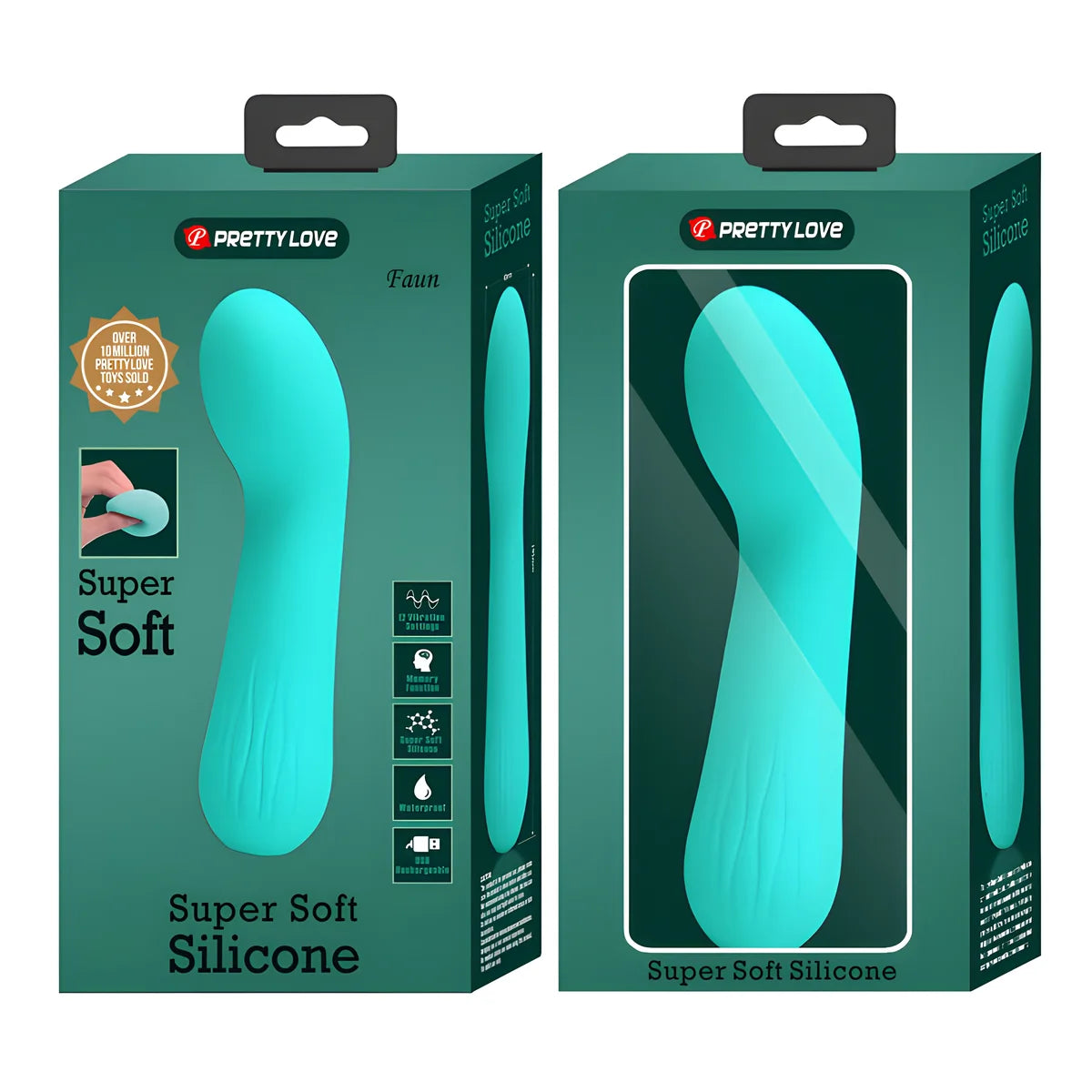 pretty love vibrateur rechargeable faun vert aqua