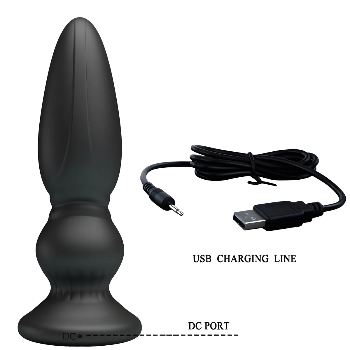mr play puissant vibrateur telecommande plug anal noir