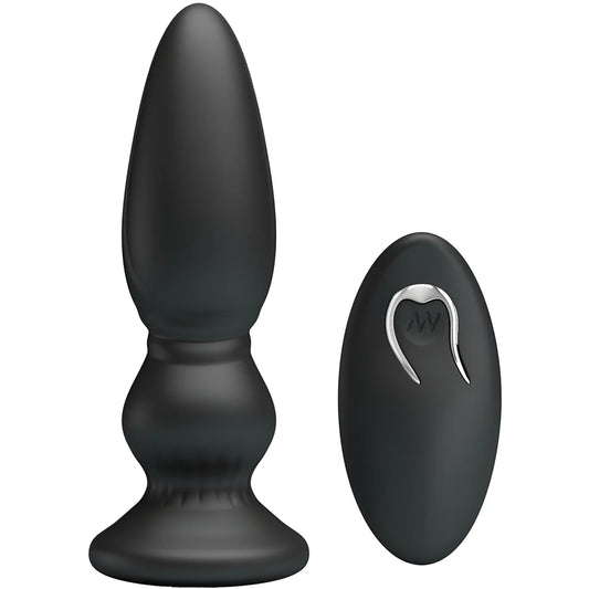 mr play puissant vibrateur telecommande plug anal noir