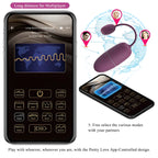 pretty love nymph oeuf vibrant controle par application lila