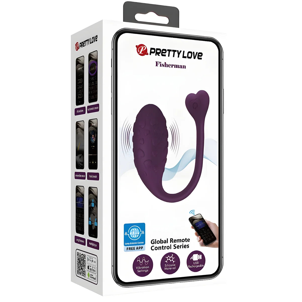 pretty love fisherman oeuf vibrant controle par application lila