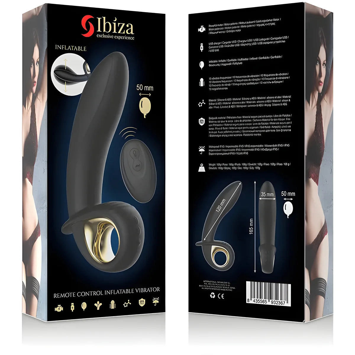 ibiza vibrateur anal vaginal gonflable puissant telecommande