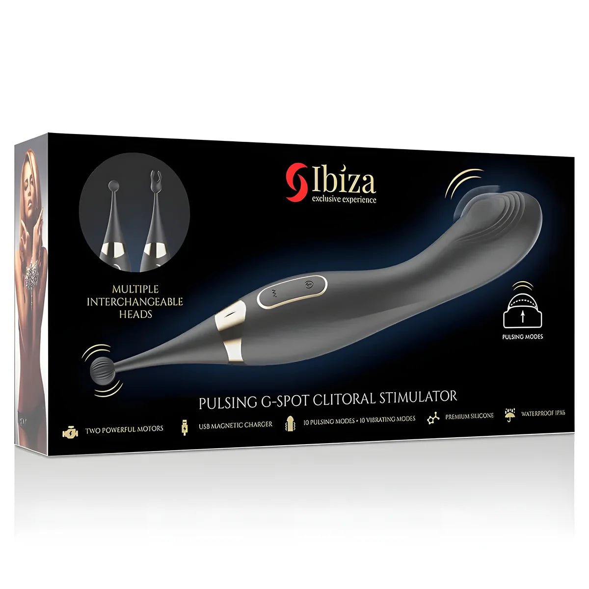 ibiza stimulateur clitoral et vibrateur de point g interchangeables