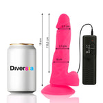 DIVERSIA - DILDO VIBRANT FLEXIBLE ROSE 18 CM -O- 4 CM - Vignette | Adopt1toy