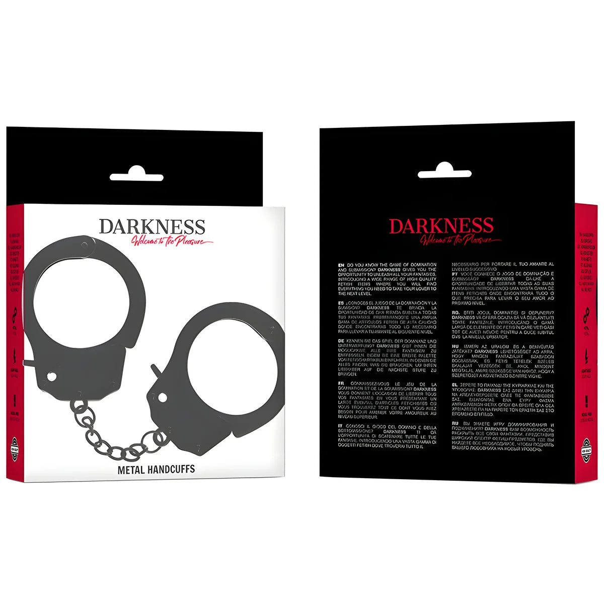 darkness menottes en metal pour mains noires