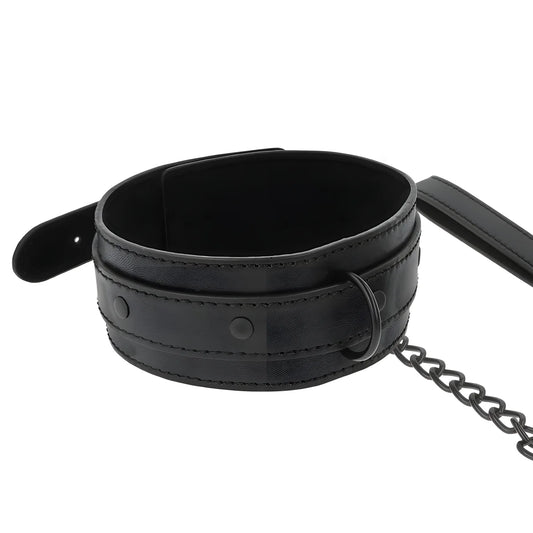 intense fetish collier en cuir vegan