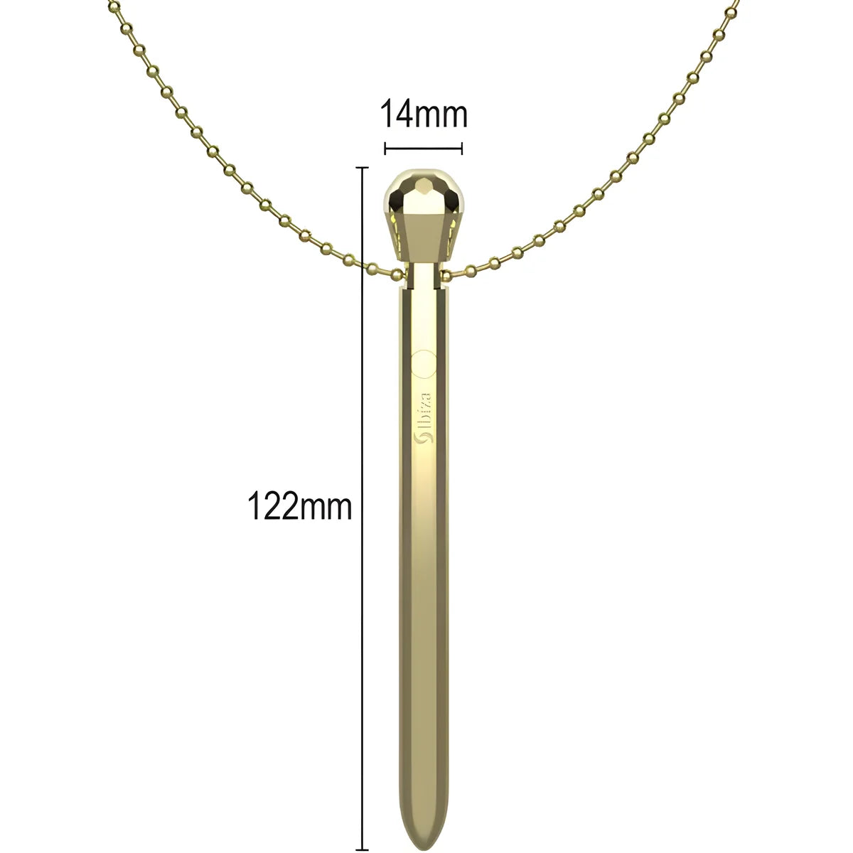 ibiza stimulateur de poche clito collier chargeur usb 12 modes de vibration dore 12 2 x 1 5