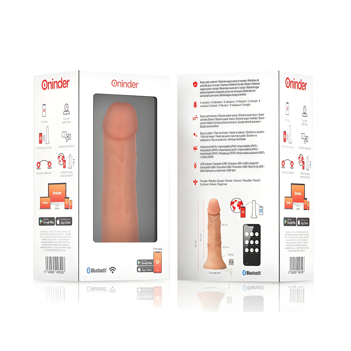 oninder gode vibrateur bogota moyen 9 vitesses naturel 20 cm o 4 2 cm application gratuite