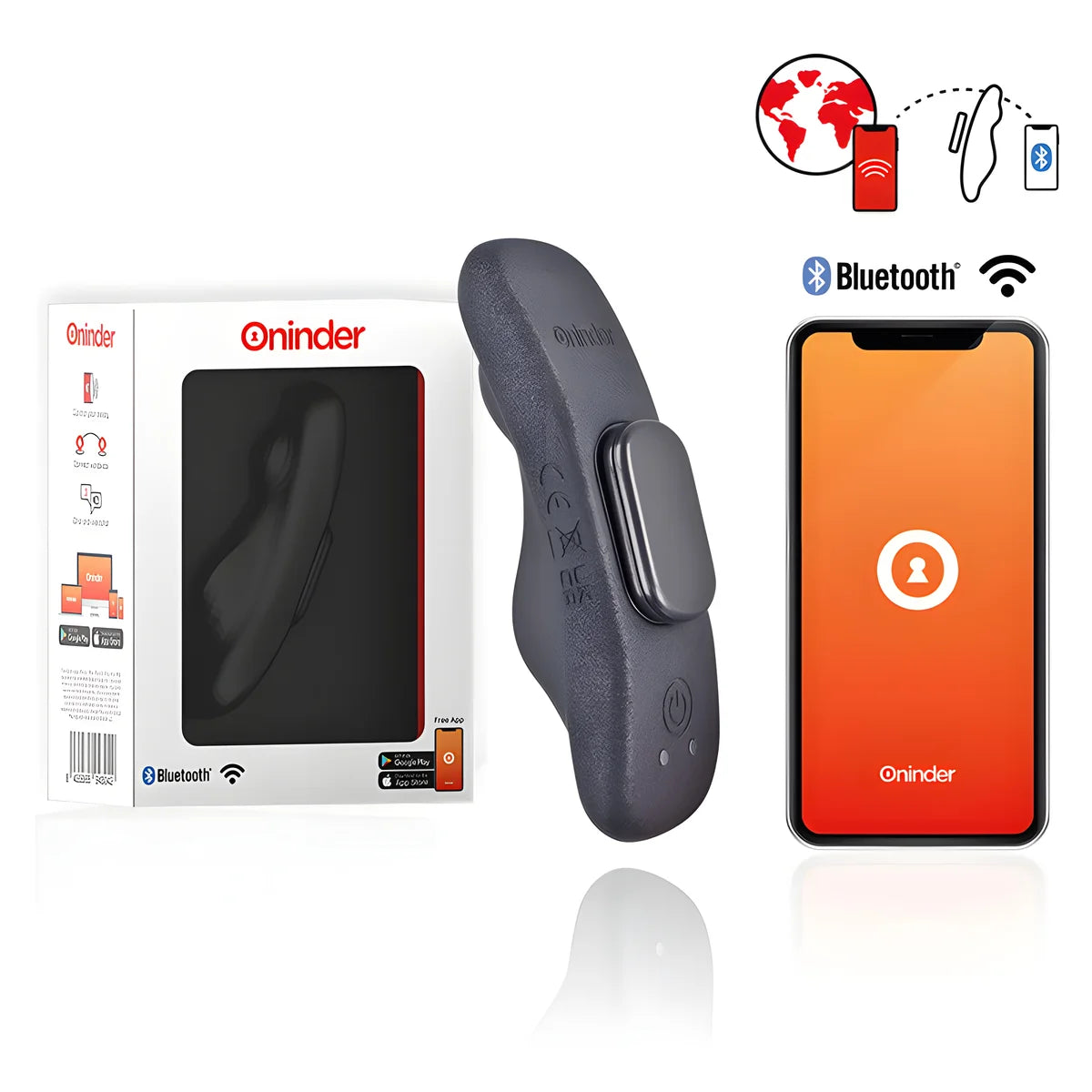 oninder vibrateur rechargeable manila panty 9 vitesses 9 6 cm x 2 6 cm application gratuite