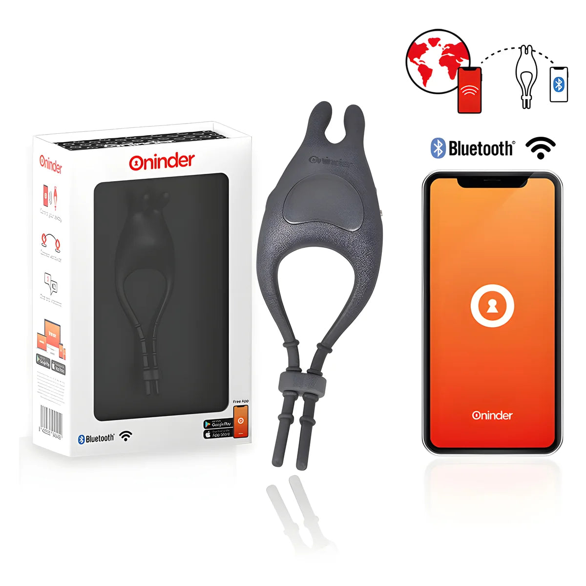 oninder anneau vibrateur reglable rechargeable pampa avec stimulateur de clitoris 10 vitesses application gratuite