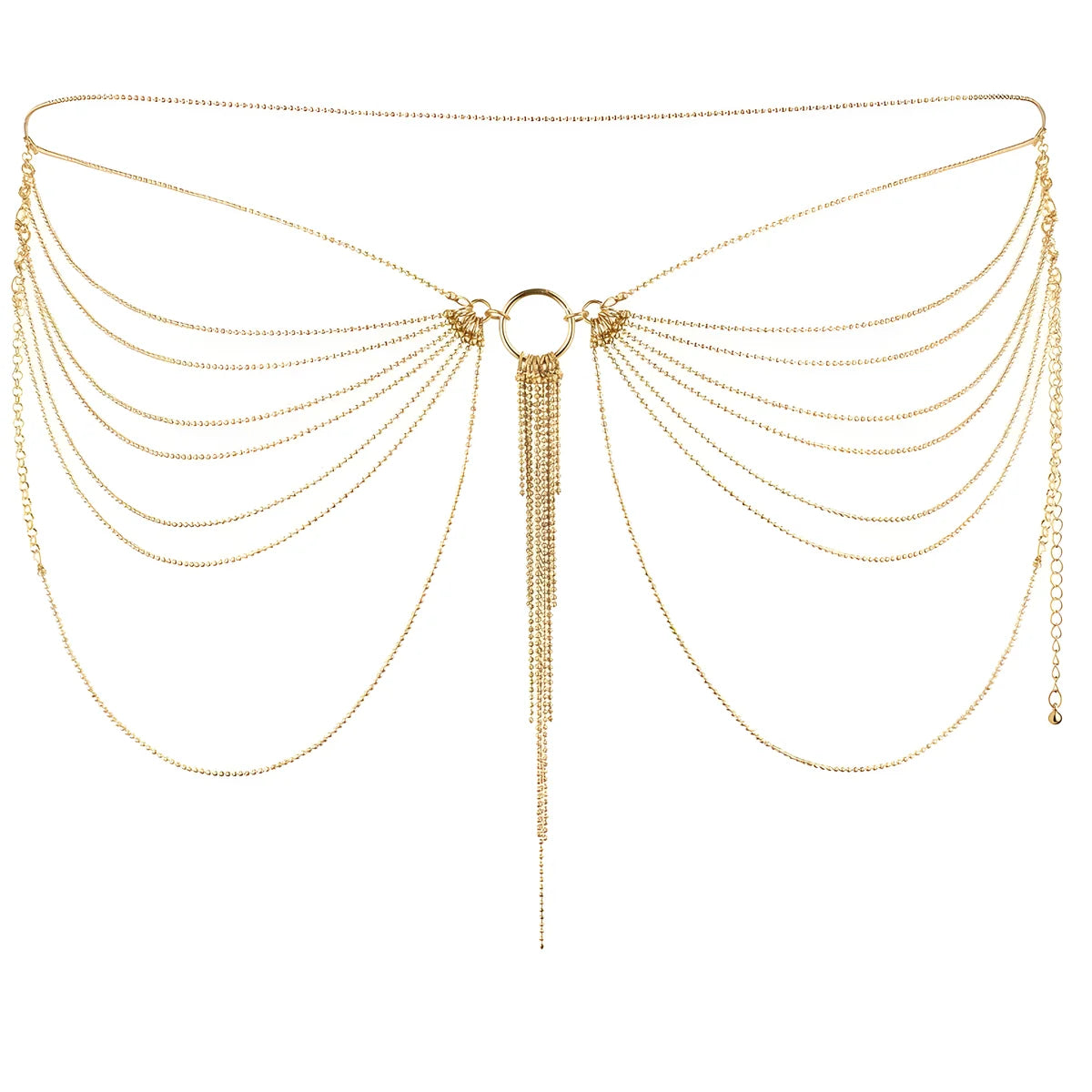 bijoux magnifique bijou chaine metal pour taille doree