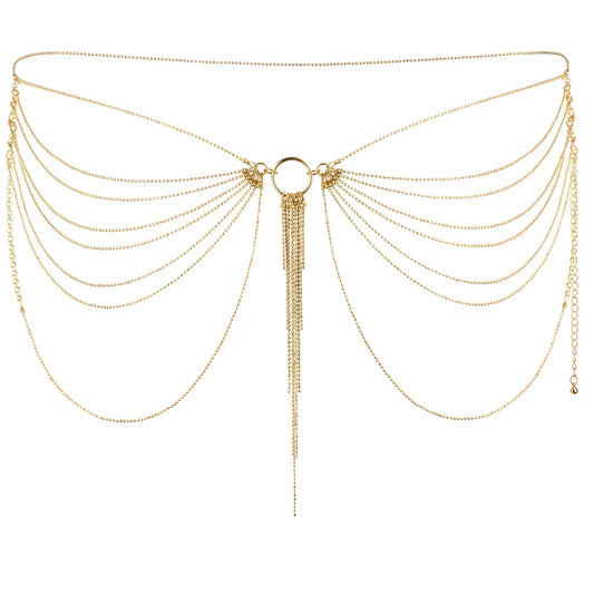 bijoux magnifique bijou chaine metal pour taille doree