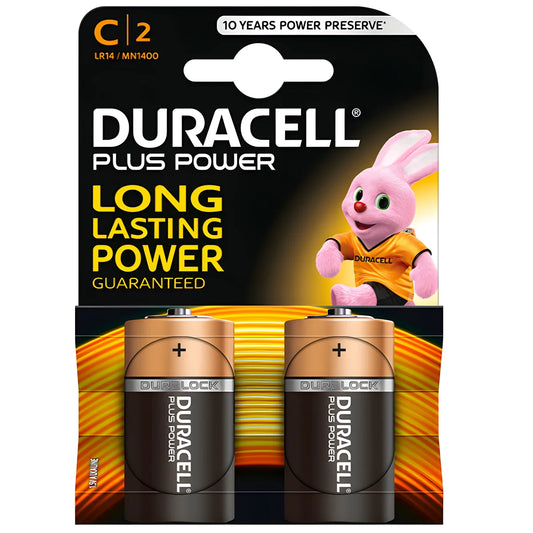 duracell batterie plus power c lr14 2 unites