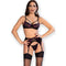 chilirose cr 4693 set quatre pieces rouge noir s