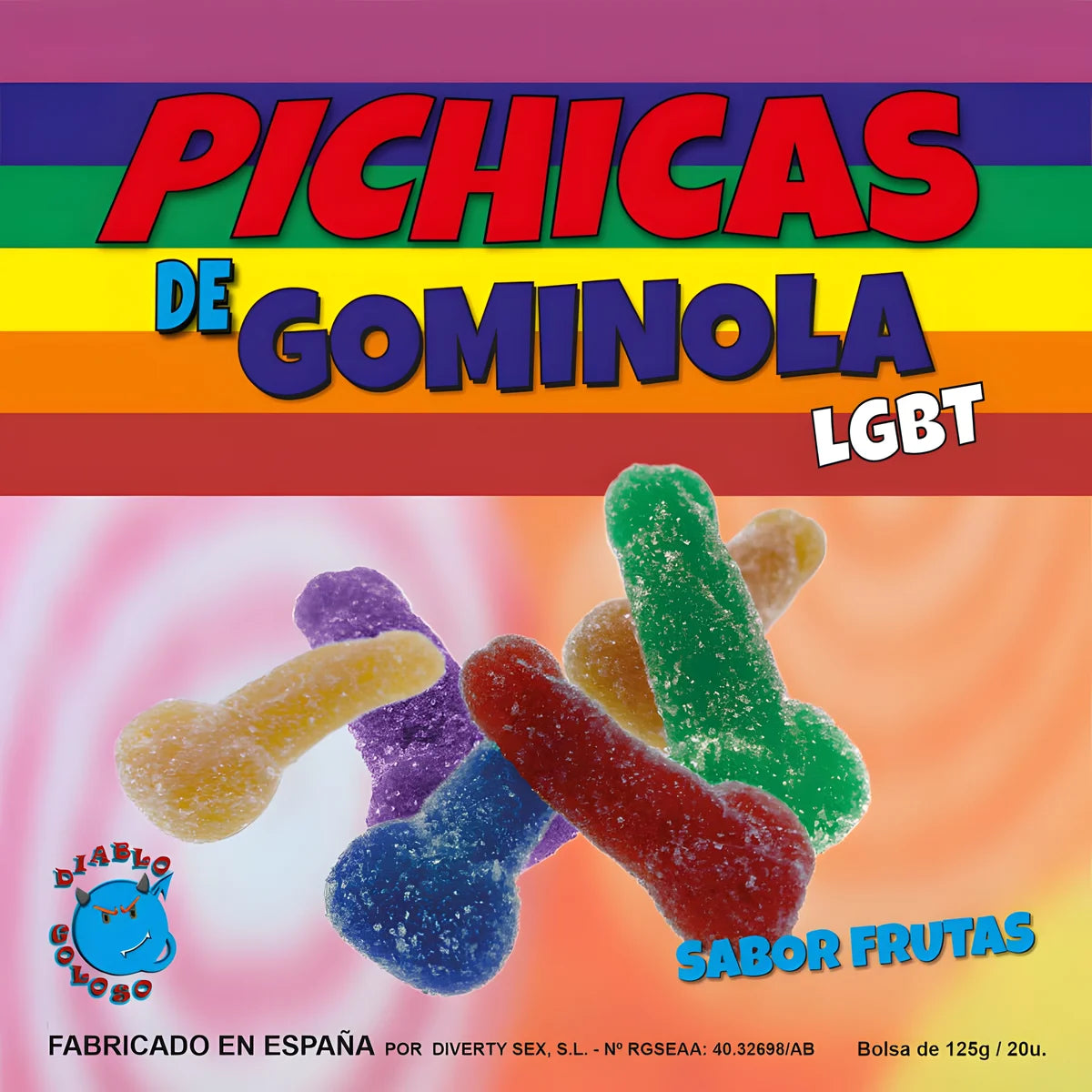 pride fruits de penis gummy avec sucre lgbt