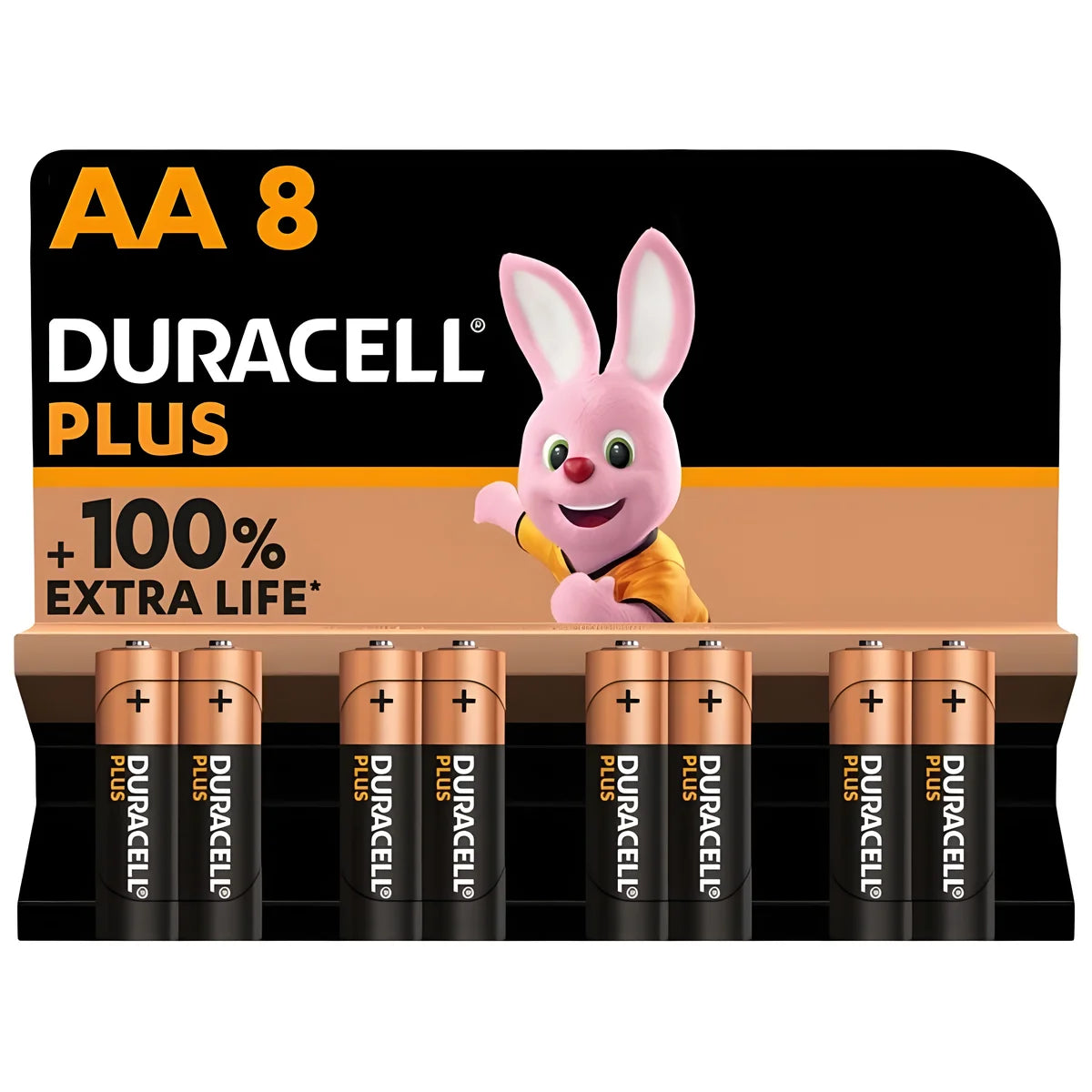 duracell pile alcaline plus power 100 aa lr6 8 unit