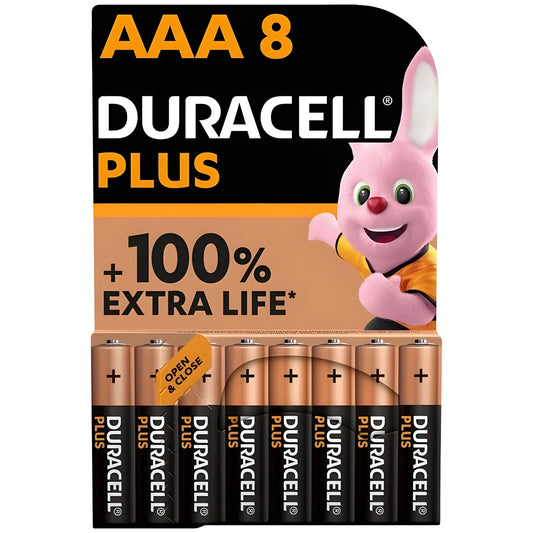 duracell pile alcaline plus power 100 aaa lr03 8 unit