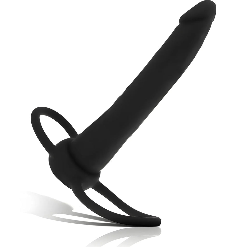 mythology gode anal cobi onyx avec anneau de bite et testicule 13 cm en silicone