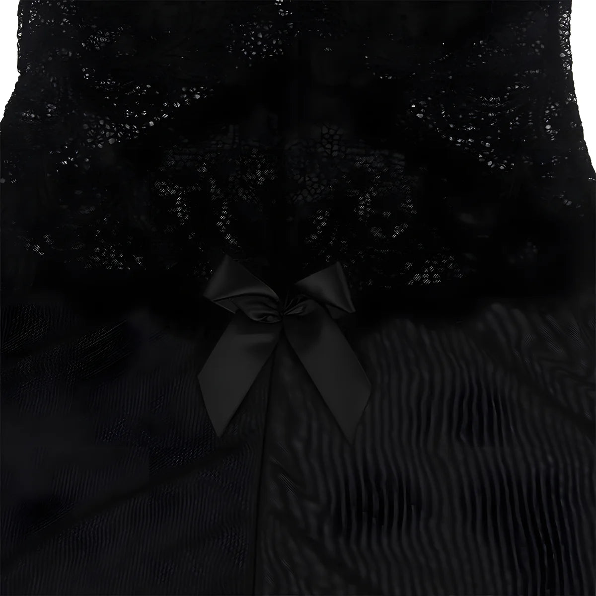 subblime tissu tulle babydoll avec dentelle et detail fleur noir s m