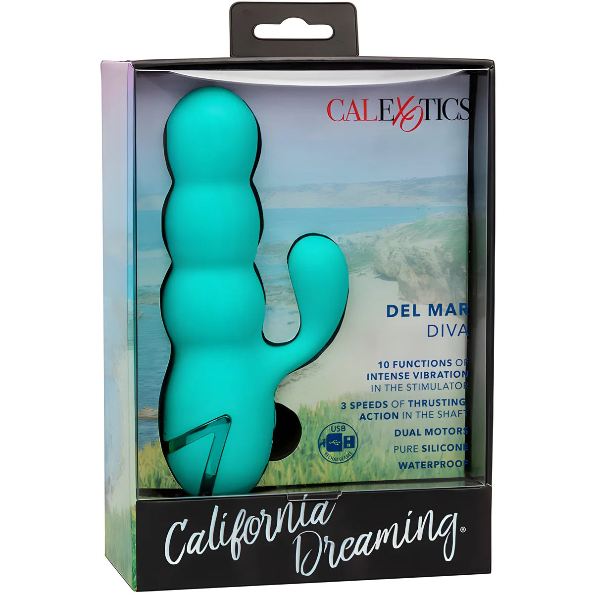 calexotics vibrateur del mar diva rabbir aqua green par california dreaming