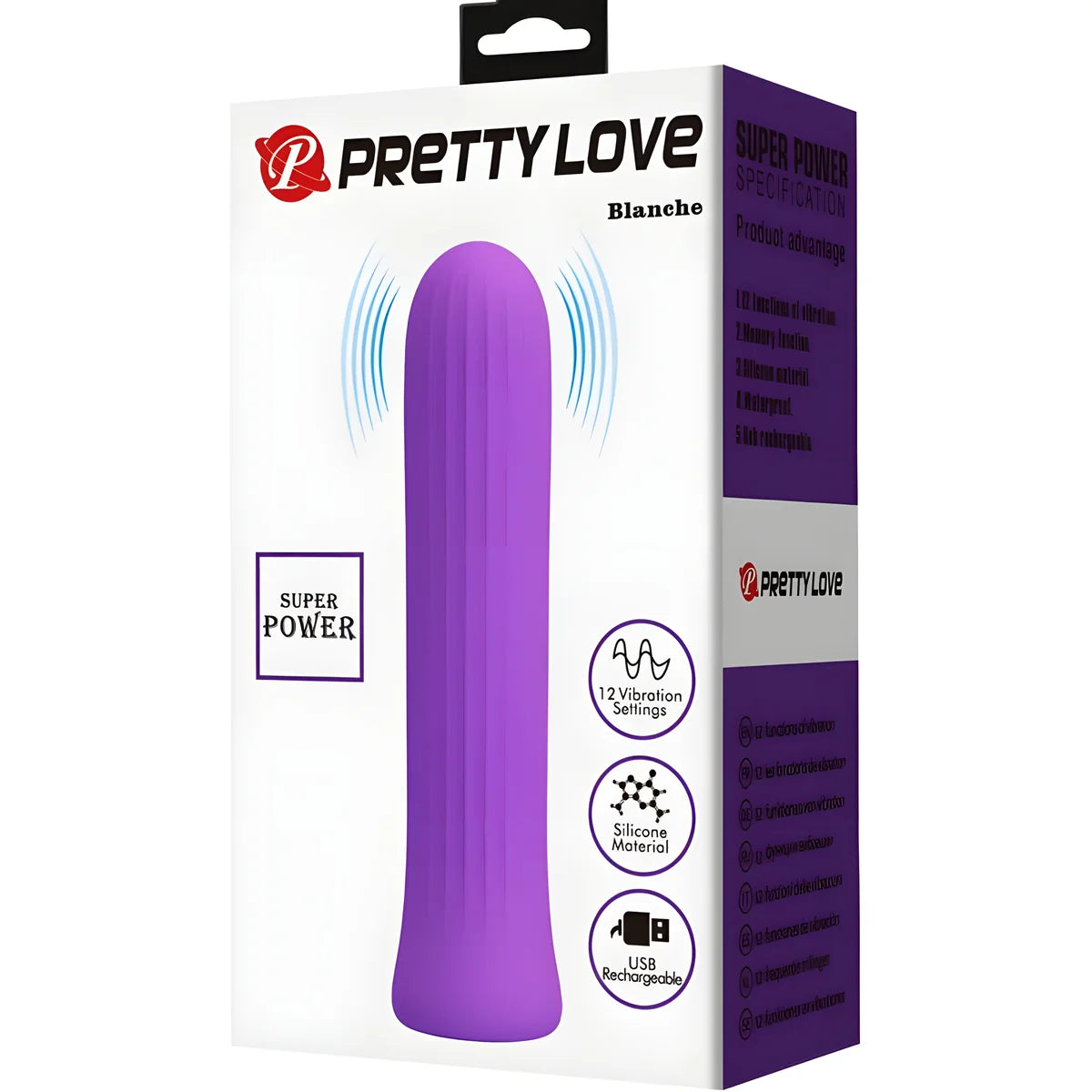 pretty love blanche vibrateur stimulateur lilas