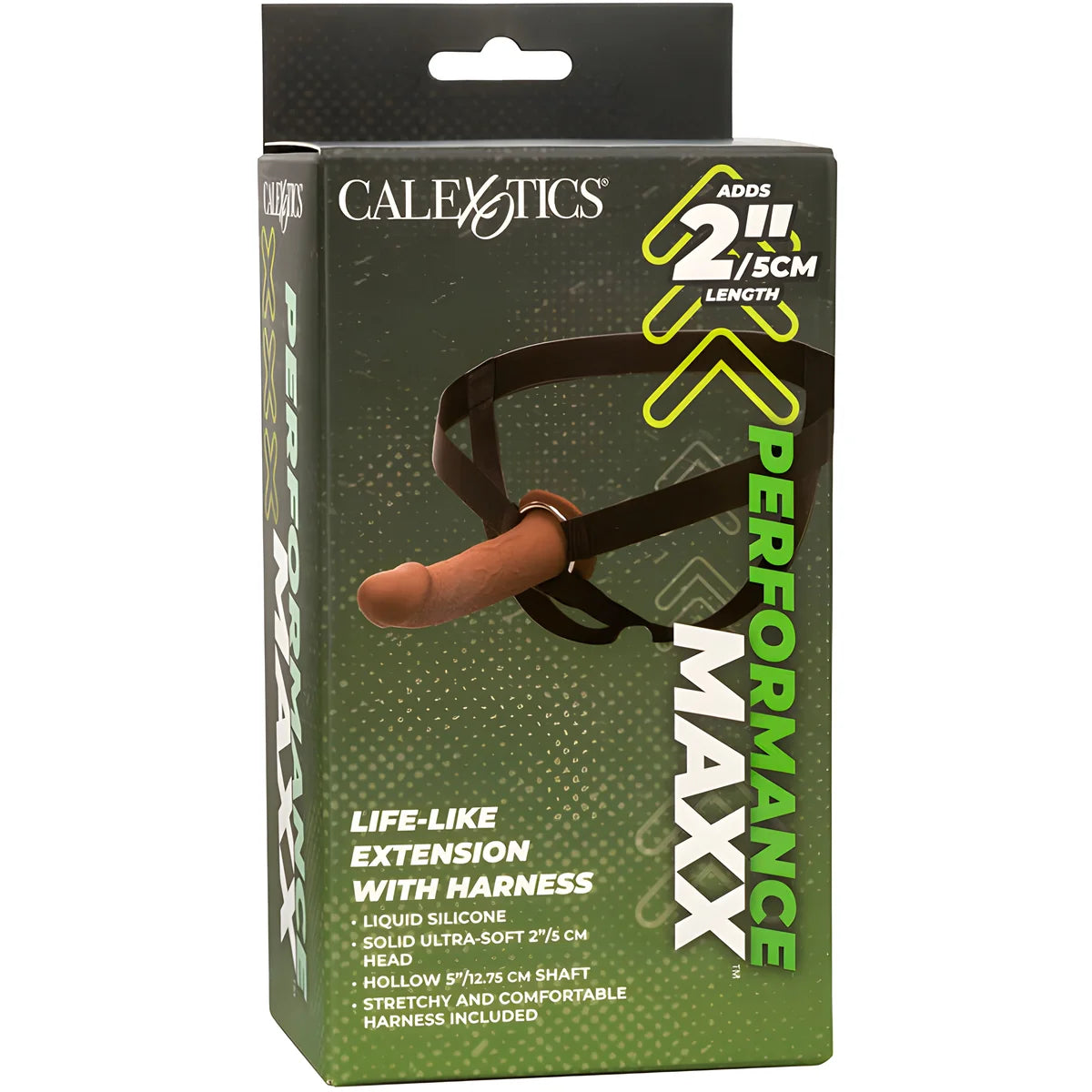 calexotics extension performance maxx realiste avec harnais peau marron