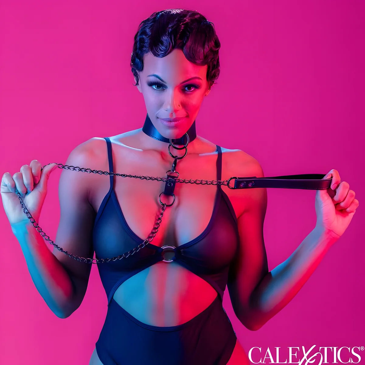 calexotics euphoria collier avec laisse chaine