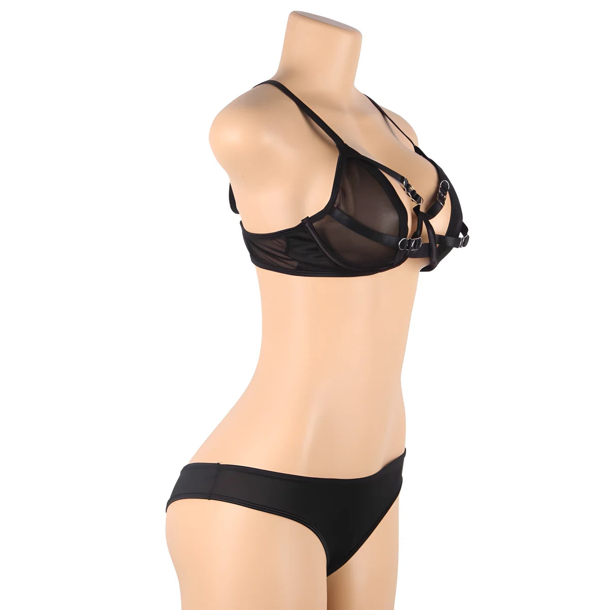 subblime ensemble deux pieces de soutien gorge transparent et bandes s m