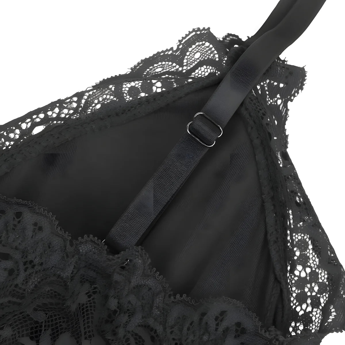 subblime teddy detail dentelle florale noir s m