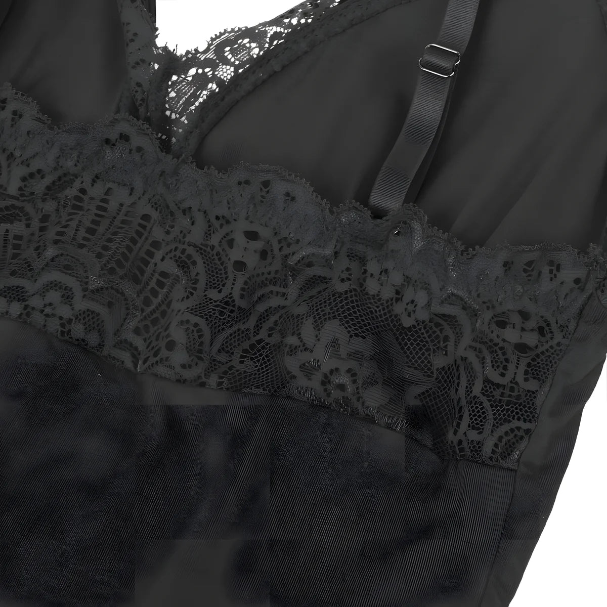 subblime teddy detail dentelle florale noir s m