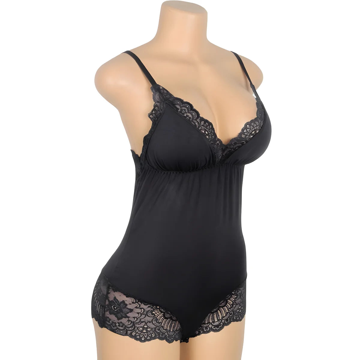 subblime teddy detail dentelle florale noir s m