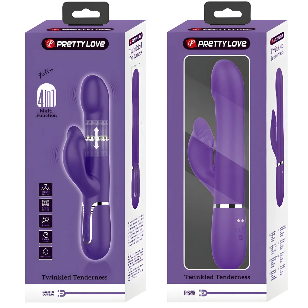 pretty love zalin perles vibrateur lapin 4 en 1 violet