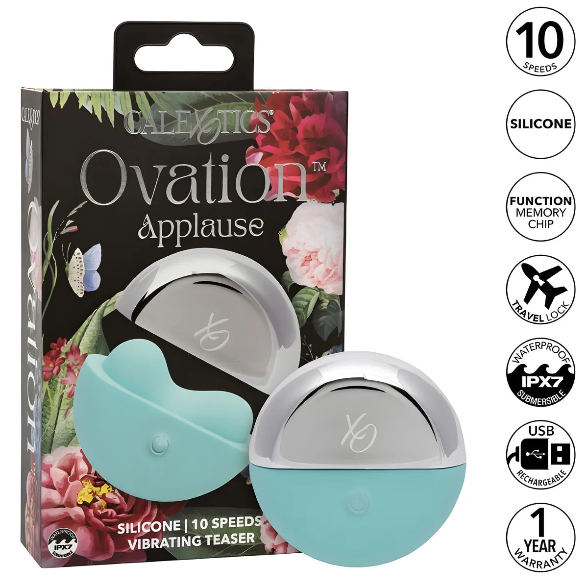 calexotics ovation stimulateur daplauses vert aqua