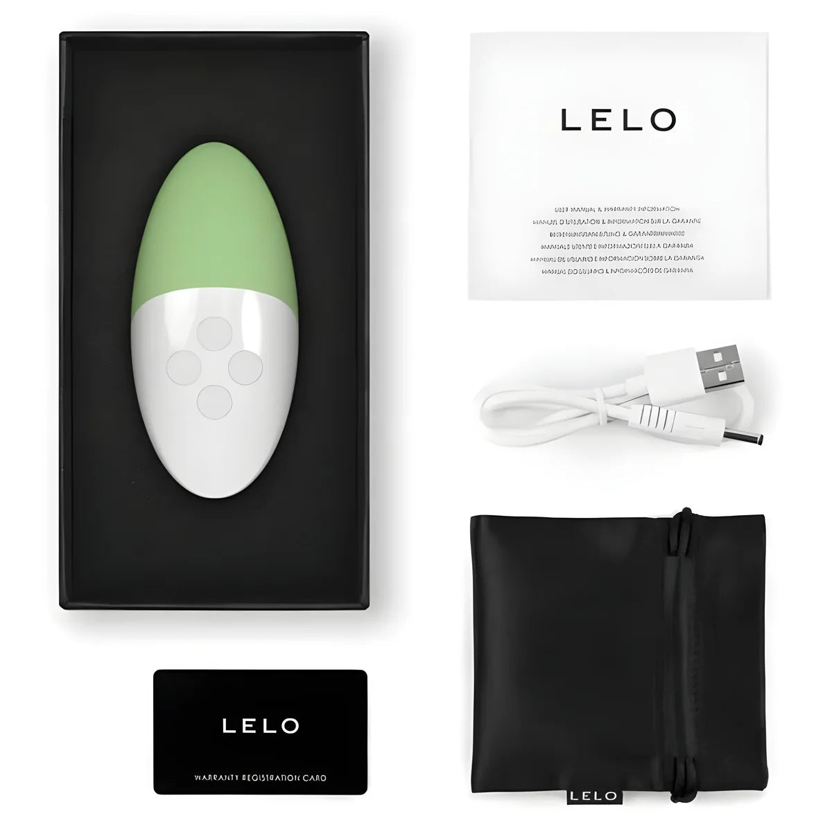 lelo siri 3 clitoris massager creme pistache