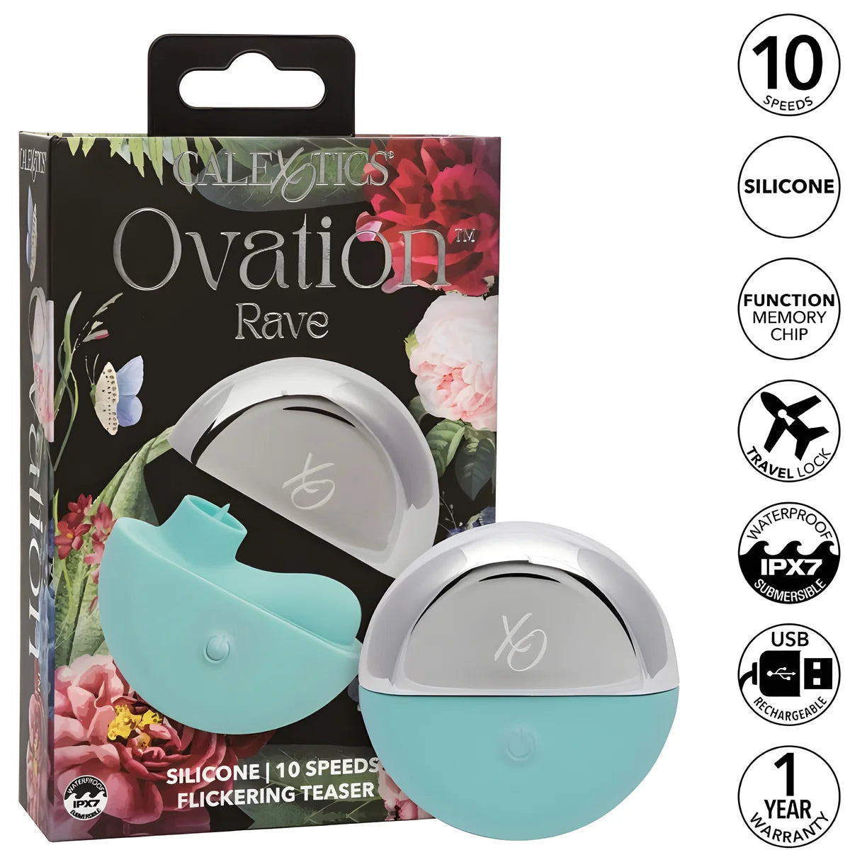 calexotics ovation stimulateur rave vert aqua